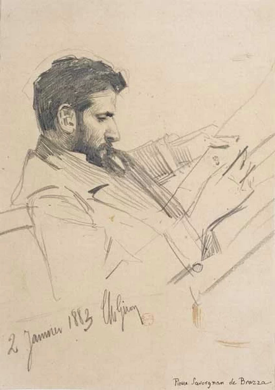 Charles Giron - Ritratto di Pierre Savorgnan de Brazzà, 1883